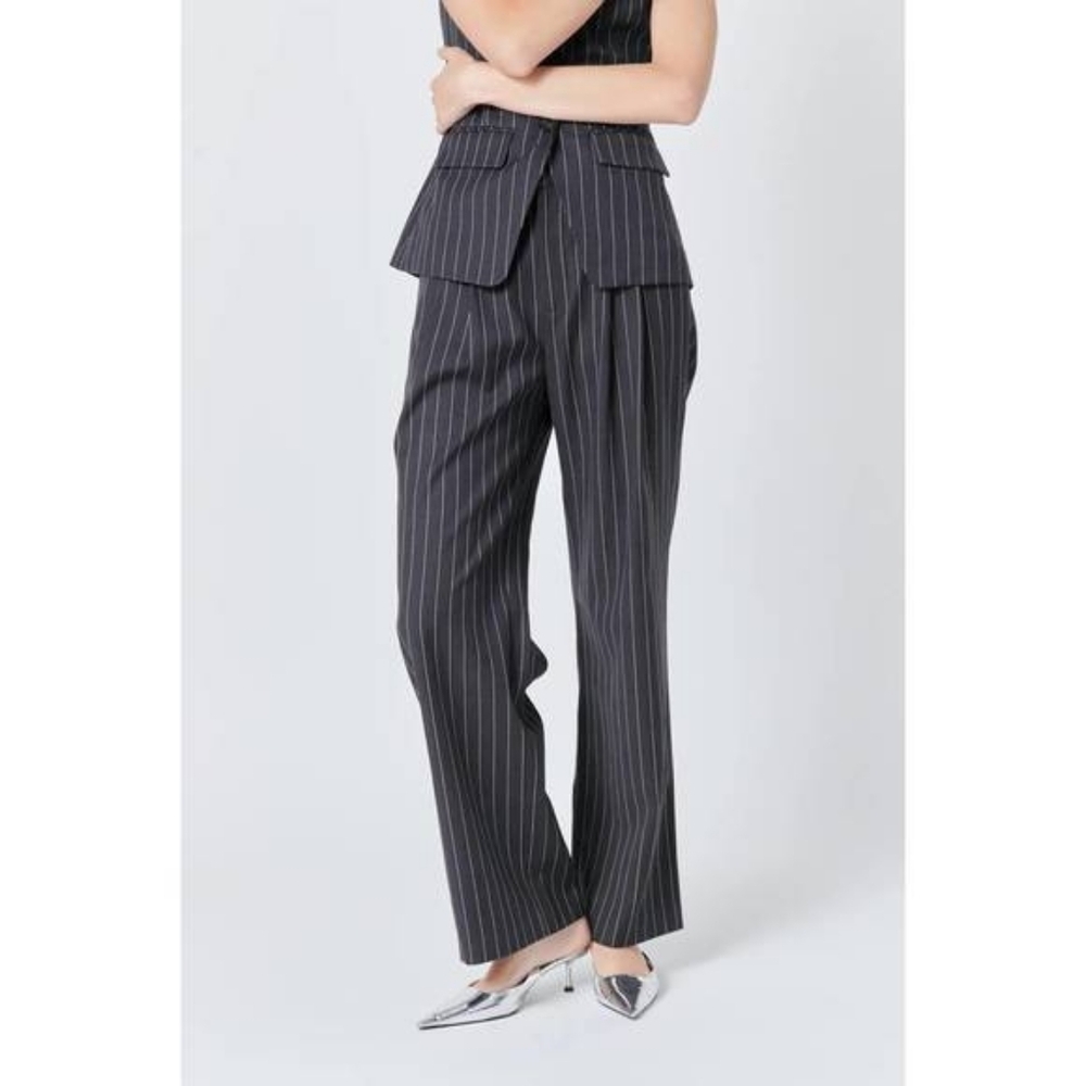 💘 NEW GREY LAB pinstripe pants in charocal - Picture 3 of 10